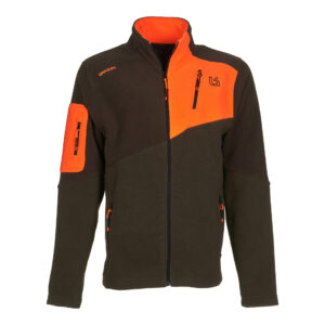 LYNX Fleece Medžioklės Striukė – Šiluma ir Komfortas Kiekvienam Medžiotojui (Chaki/Oranžinė)