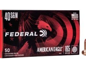 FEDERAL 40 S&W 165GR FMJ BALL 50 VNT.